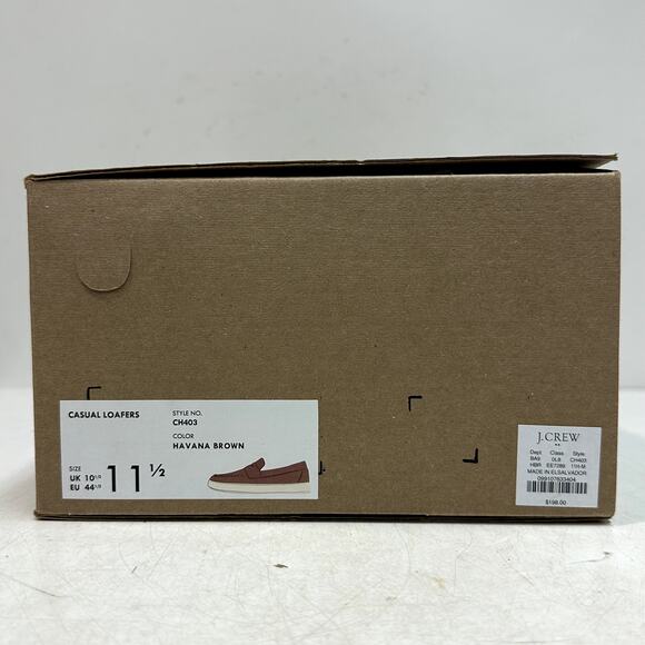 NIB J. Crew Leather Hybrid Casual Penny Loafers Havana Brown Sneakers 11.5 D main image 8